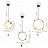 Подвесные светильники со стеклянными круглыми плафонами в кольцевом каркасе EXIST C фото 3